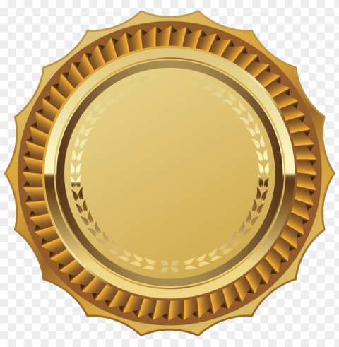 blank gold seal PNG transparent icons for web design