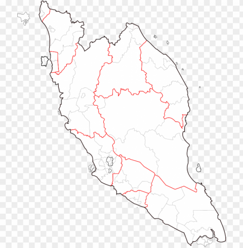 blank map of peninsular malaysia Transparent graphics PNG