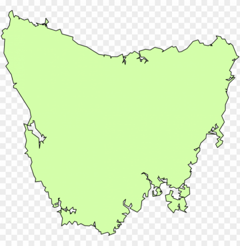 blank map of tassie PNG Object Isolated with Transparency