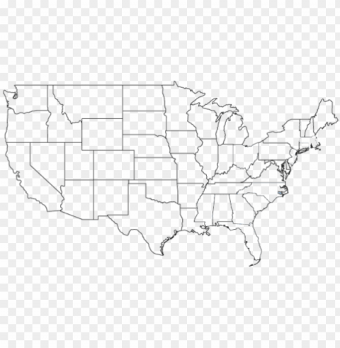 blank map usa 50 states PNG Image Isolated on Transparent Backdrop PNG transparent with Clear Background ID f14f41cb