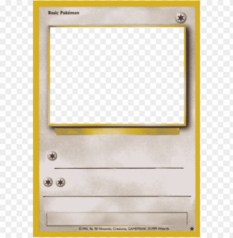 blank pokemon card template best photos of pokemon - old pokemon card template PNG artwork with transparency
