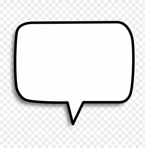 blank thought bubble rectangle cartoon speech Isolated Graphic on Clear PNG