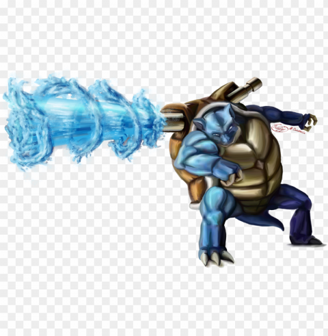 blastoise used hydro pump pokemon tribute on game HighQuality Transparent PNG Object Isolation