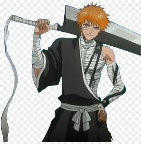 bleach ichigo render PNG Image with Clear Background Isolation