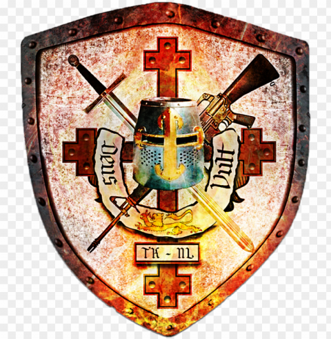 bleed area may not be visible - knights templar crest Isolated Artwork on Clear Transparent PNG
