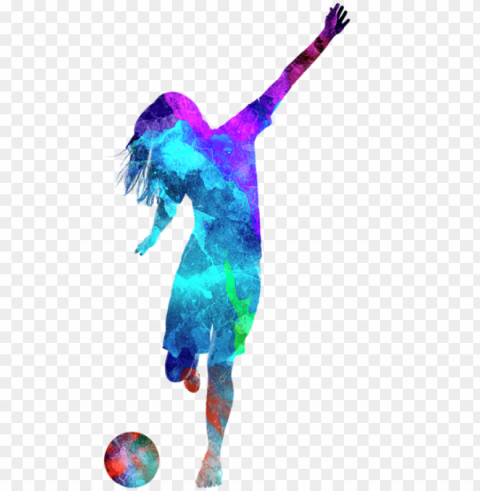 Bleed Area May Not Be Visible - Woman Soccer Player 05 In Watercolor PNG Files With No Backdrop Pack