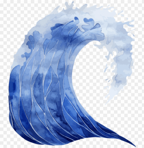 blog - ocean wave watercolor PNG images no background