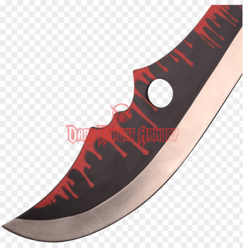 blood drip fantasy short sword - knife Transparent PNG Isolated Graphic Detail