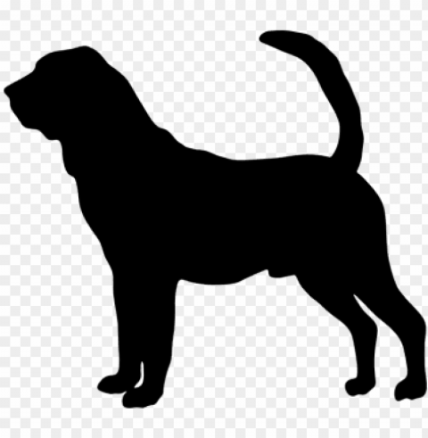 Bloodhound Clipart Dog Silhouette - Bloodhound Silhouette Clip Art PNG With Isolated Object And Transparency