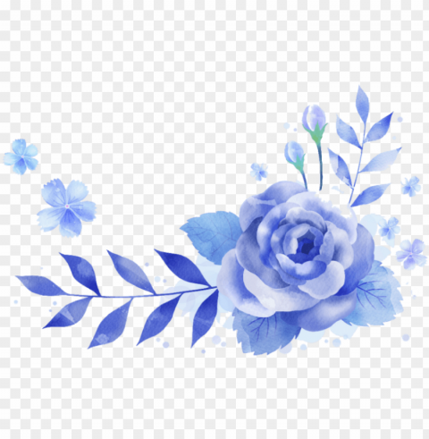 bloom flower blue frame border flowers white bouquet - blue flower hd border PNG images with no attribution