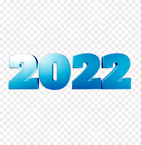 blue 3d 2022 text Transparent PNG Isolated Subject Matter
