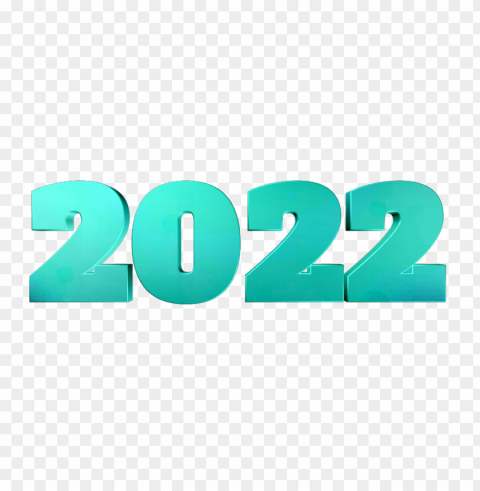 3D 2022 Blue Text PNG transparent photos library
