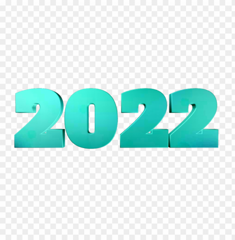 3D 2022 Blue Text PNG Transparent Photos Library