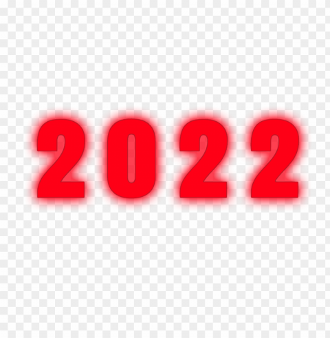 Red Glowing 2022 Text PNG transparent photos vast collection