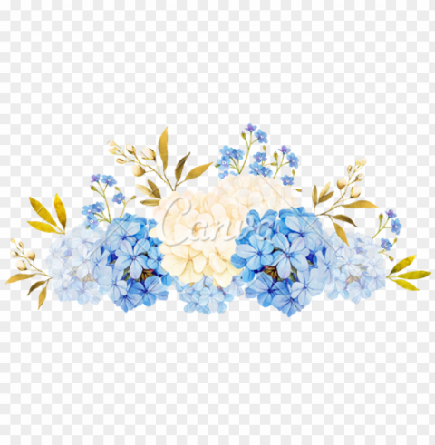 blue and white flowers PNG pictures without background
