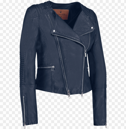 blue biker jacket women leather biker goosecraft biker439 - leather jacket PNG images with high transparency