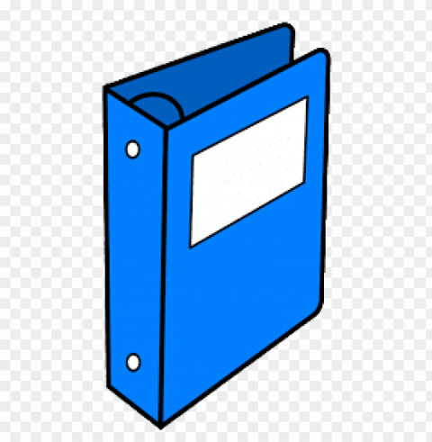 blue binder PNG clipart with transparent background