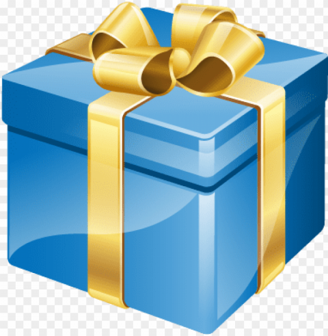 Blue Birthday Gift - Birthday Present Free PNG File