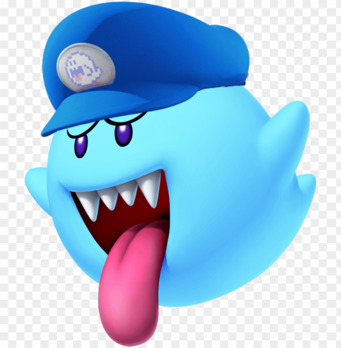 blue boo - boo mario bros Clear Background Isolated PNG Object