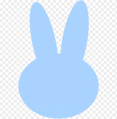 blue bunny head clip art at clker com vector online - bunny head clipart silhouette Transparent Background Isolated PNG Figure