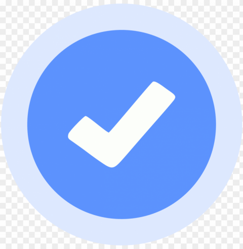 blue checkmark - facebook verified icon Clean Background Isolated PNG Graphic
