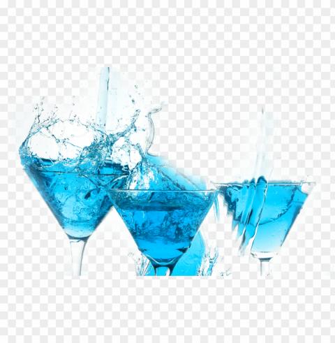 blue cocktail PNG Image with Isolated Icon