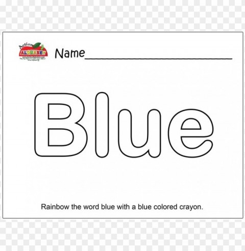 blue color pages preschool coloring HighQuality Transparent PNG Isolated Element Detail