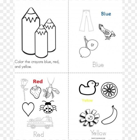 blue color pages preschool coloring Isolated Artwork in Transparent PNG Format