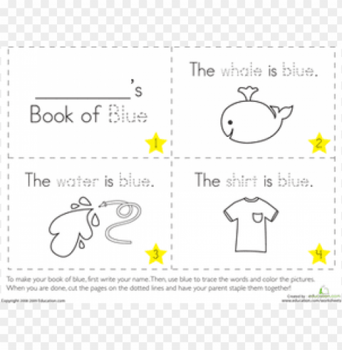 blue color pages preschool coloring Isolated Artwork on Transparent PNG