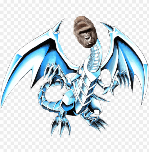 blue eyes white harambe - yugioh blue eyes white dragon drawi Clear PNG pictures free PNG transparent with Clear Background ID 754bd4d3