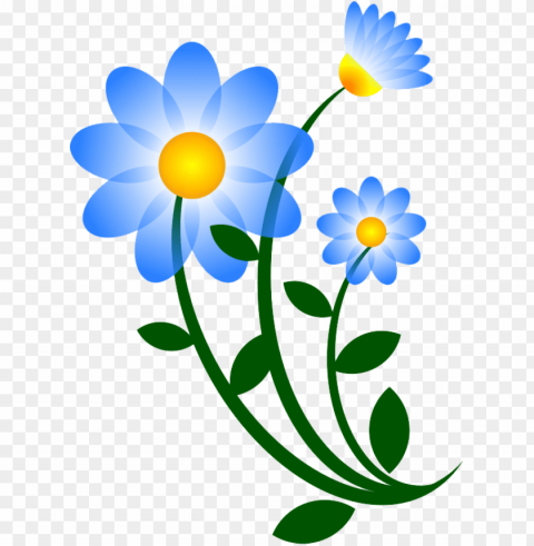 blue floral clip art children watercolor flower floral - flowers clip art vector PNG graphics with alpha channel pack
