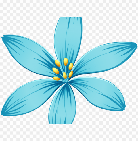 blue flower clipart blue jasmine - transparent blue flower clipart Isolated Graphic on Clear Background PNG