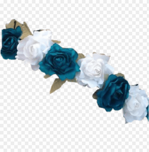 blue flower crown PNG transparent elements package