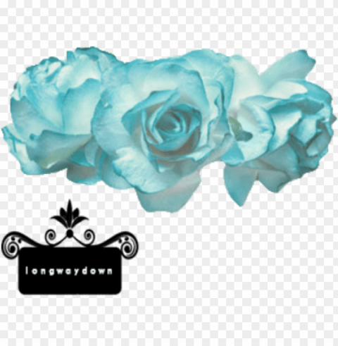 blue flower crown PNG transparent graphics for projects