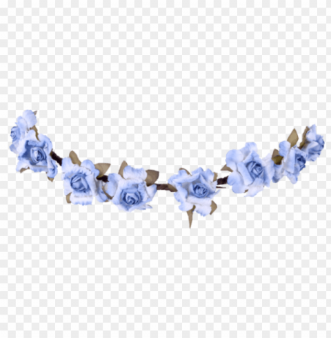 blue flower crown PNG transparent icons for web design
