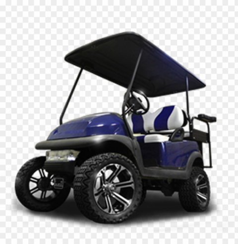 blue golf buggy cart two passengers Isolated Illustration in HighQuality Transparent PNG
