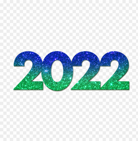 blue & green glitter 2022 hd Transparent PNG Isolated Graphic with Clarity