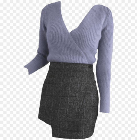 blue grey black outfit polyvore moodboard filler work - clothi HighResolution Transparent PNG Isolated Item