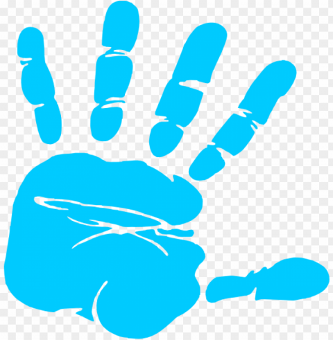 blue hand print clip art at clker vector clip art online - baby hand prints clipart PNG file with no watermark