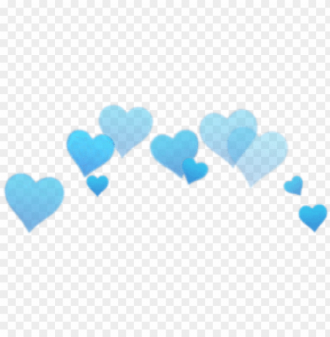 blue hearts - heart tumblr blue PNG Graphic Isolated with Clear Background
