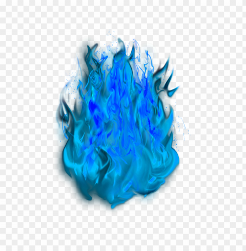 blue high resolution flame burn fire without smoke Isolated Illustration in Transparent PNG