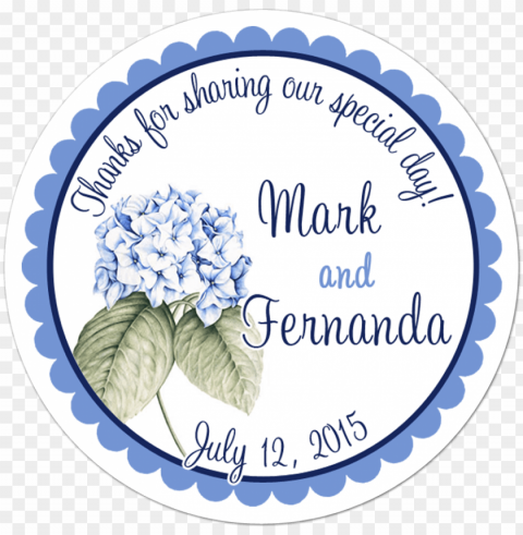 blue hydrangea personalized sticker - blank menstrual cycle chart Transparent PNG Isolated Object Design