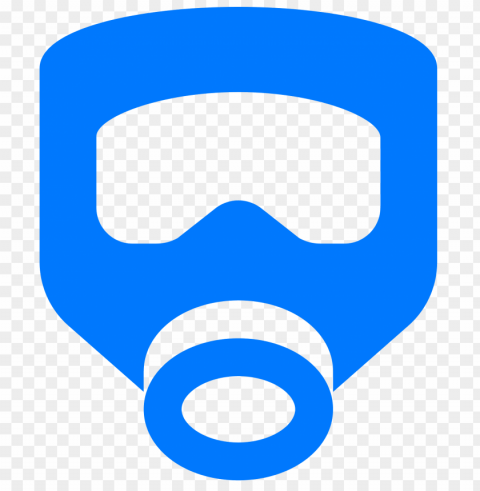 blue icon air filter safety mask respirator gas Isolated Illustration on Transparent PNG