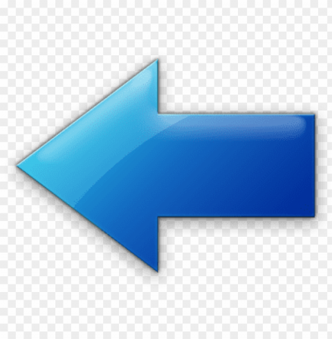 blue left arrow icon PNG with no bg