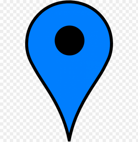 blue map pin - blue google maps marker Clean Background Isolated PNG Object