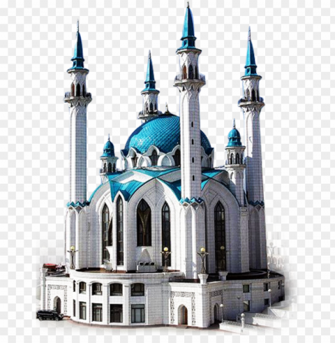 blue masjid russia mosque islamic ramadan Isolated Item on Clear Background PNG
