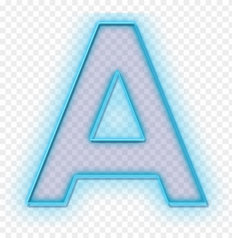 blue neon letter a - neon letter PNG images with alpha transparency selection