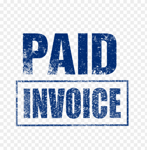 blue paid invoice stamp icon text Isolated Item on HighQuality PNG