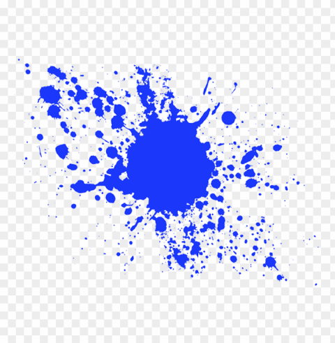 Blue Paint Splash PNG Graphic Isolated On Clear Backdrop