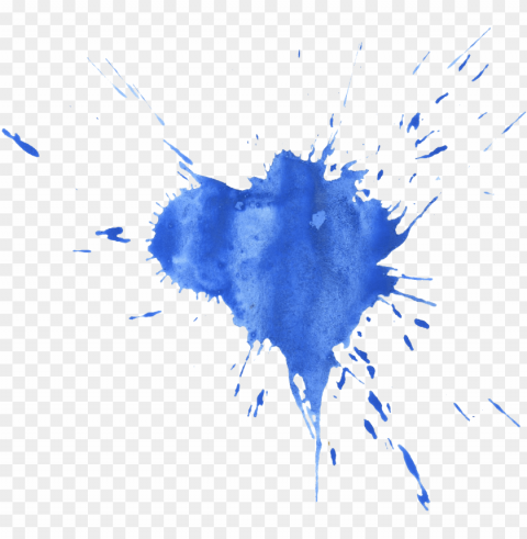 blue paint splash PNG Graphic Isolated on Transparent Background